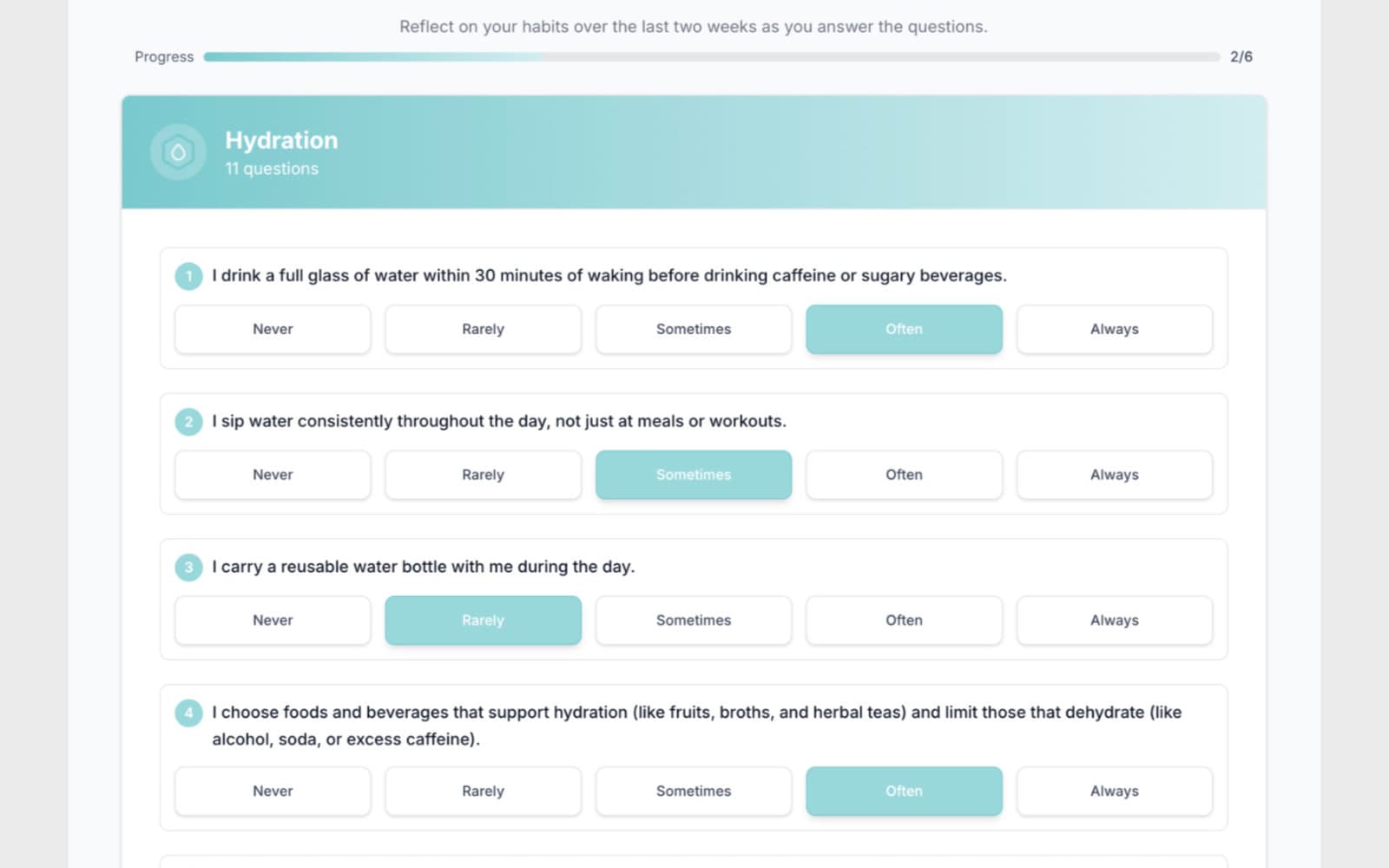 SHAPES Matrix assessment