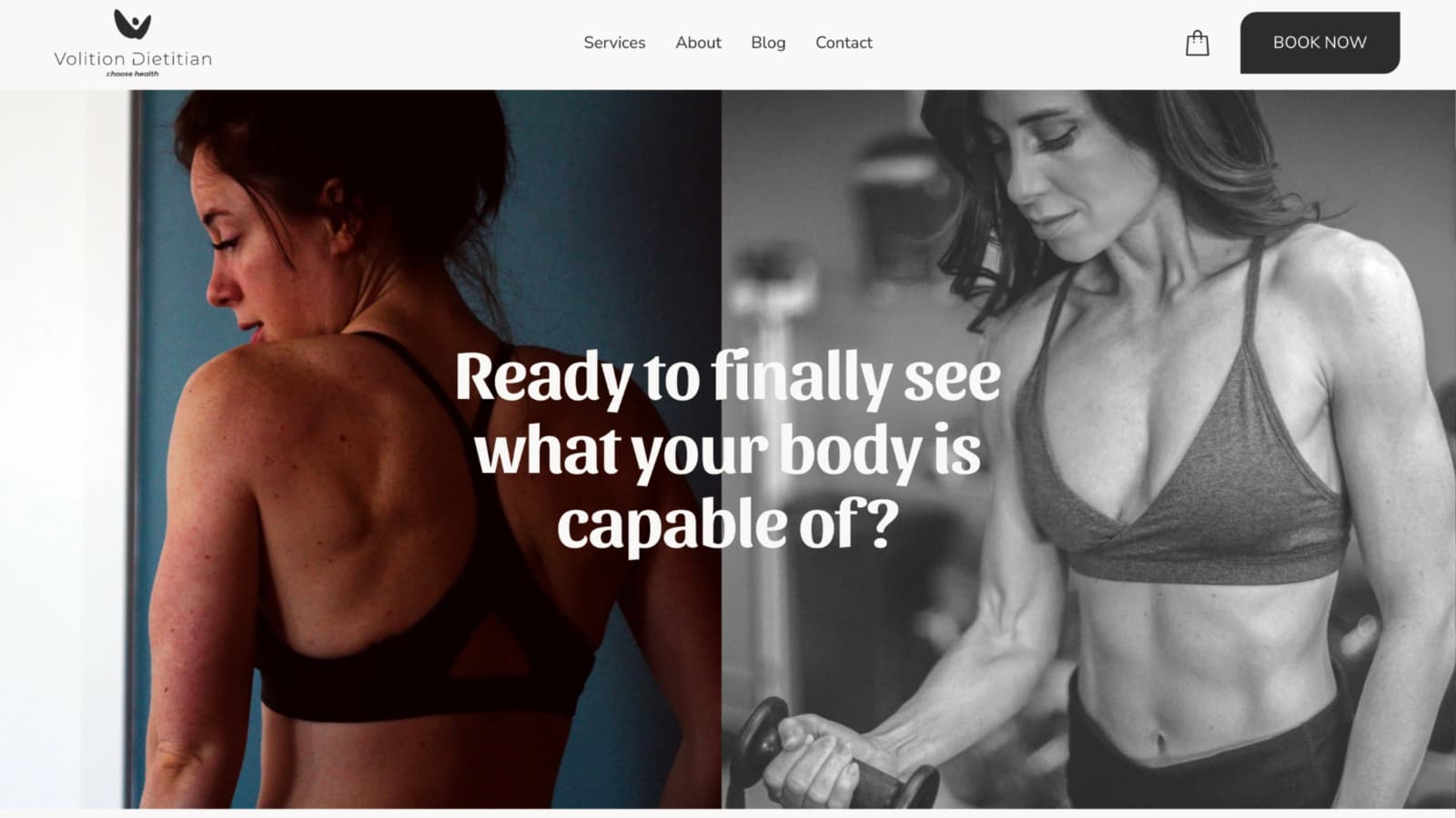 Volition Dietitian Squarespace website